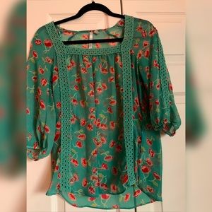Lauren Conrad Floral Shirt, XS